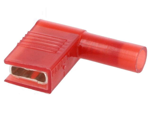 Connector: vlak; 6,3mm; 0,8mm; vrouwelijk; 0,5÷1mm2; klemmen; rood