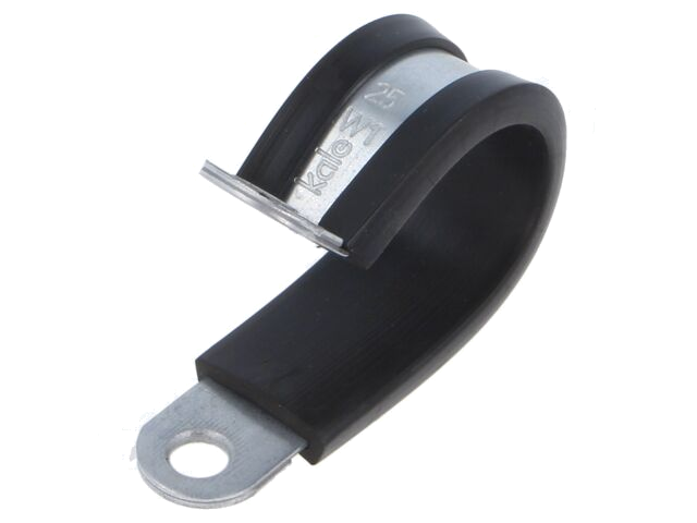 Bevestigingsbeugel; Øbundel: 25mm; W: 15mm; staal; Ømont.op: 6,4mm