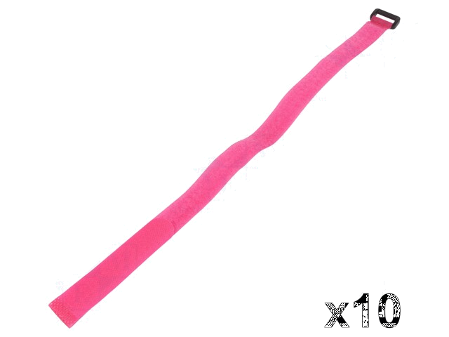 Klittenband kabelbinder; L: 500mm; W: 20mm; polyamide; rosé; 10st.