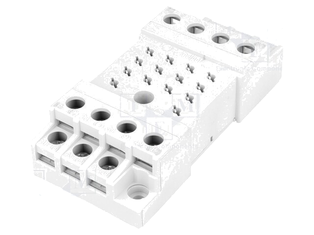 Socket; PIN: 14; 10A; 250VAC; op paneel; schroefklemmen; Serie: R15