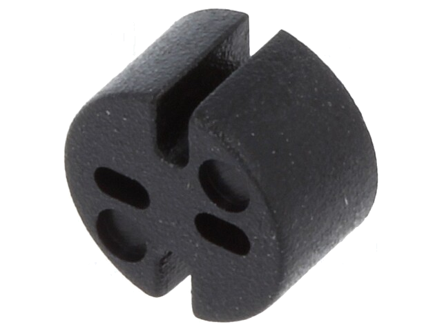 Afstandbus; LED; Øext: 5,1mm; ØLED: 5mm; L: 3mm; zwart; UL94V-0