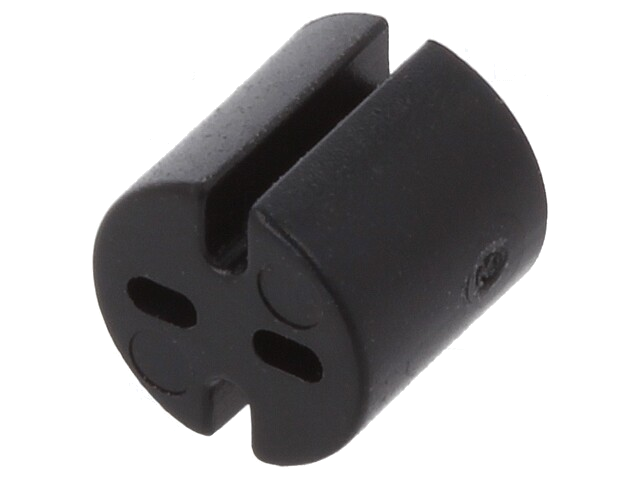 Afstandbus; LED; Øext: 5,1mm; ØLED: 5mm; L: 5mm; zwart; UL94V-0