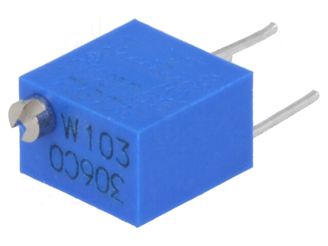 Potentiometer: montage-; staand,meerslagen; 10kΩ; 250mW; ±10%