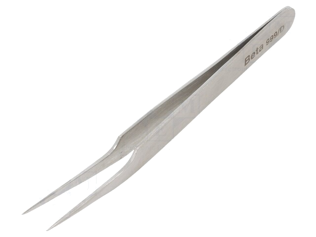 Pincet; 115mm; Bladen: gebogen; De vorm van de punt: scherp