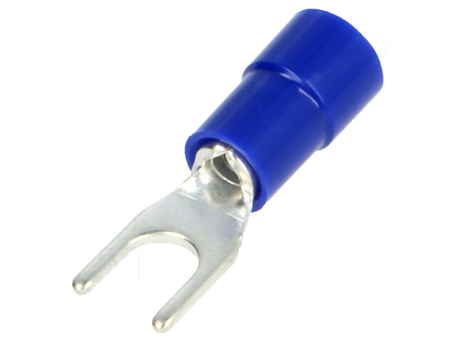 Uiteinde: vork; M4; Ø: 4,2mm; 1,5÷2,5mm2; klemmen; voor draad; blauw