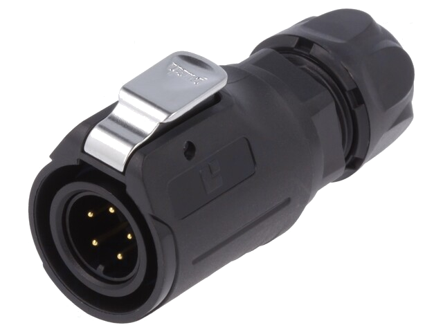 Connector: rond; stekker; maat 16; 02; mannelijk; PIN: 5; verguld; 5A