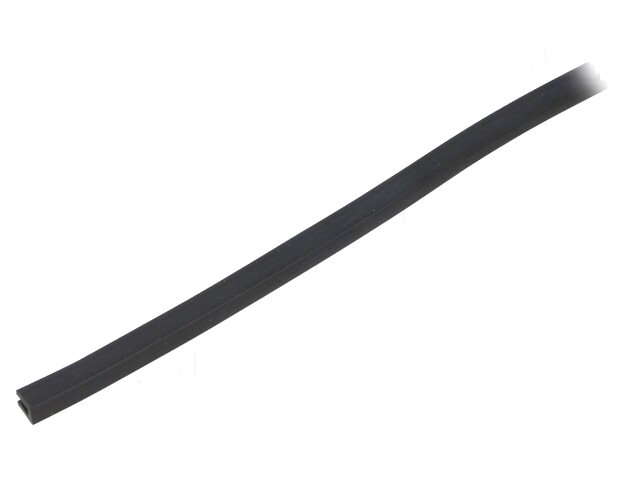 Randbescherming; EPDM; L: 10m; zwart; H: 8mm; W: 5mm; industrieel