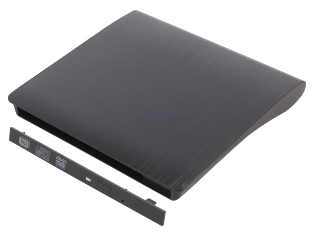 Behuizing voor CD/DVD optische drive; zwart; Eigenschappen: PnP