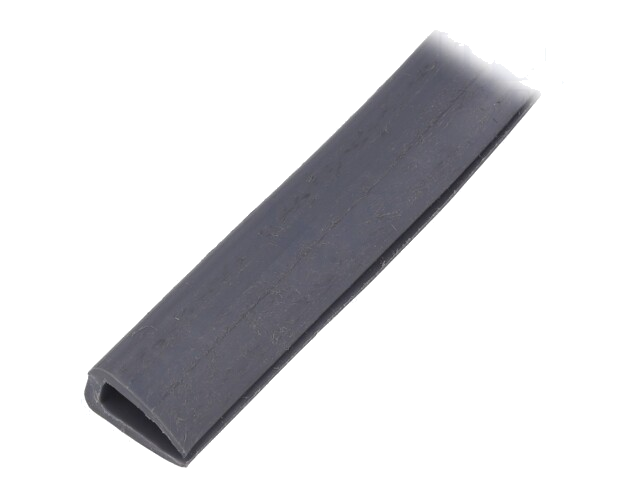Randbescherming; PVC; L: 10m; grijs; H: 14mm; W: 7mm; -30÷70°C