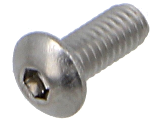 Schroef; M2,5x6; 0,45; Kop: bol; binnenzeskant; HEX 1,5mm