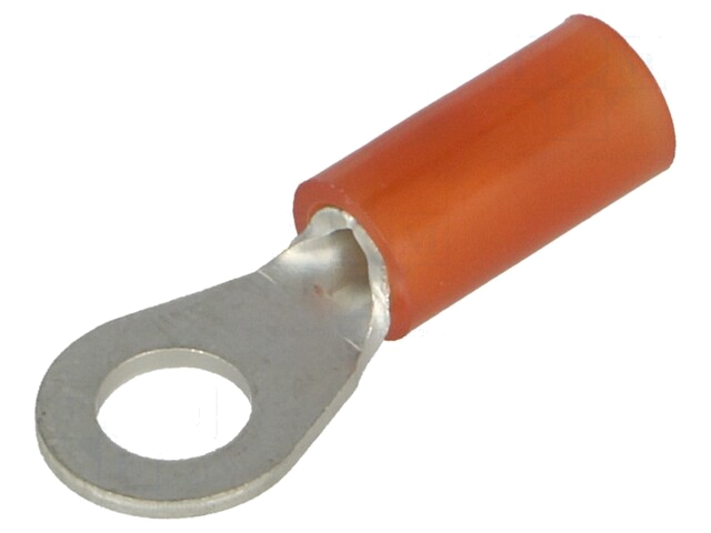 Uiteinde: oog; M4; Ø: 4,3mm; 0,5÷1,5mm2; klemmen; voor draad; rood
