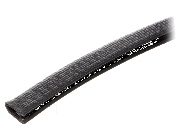 Randbescherming; PVC; L: 10m; zwart; H: 9,5mm; W: 6,5mm; industrieel