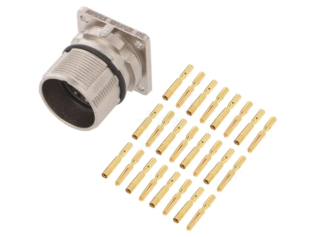 Connector: M23; contact; PIN: 12; vrouwelijk; klemmen; recht; 10A