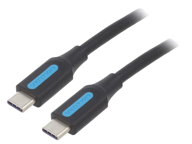 Kabel; USB 2.0; USB-C-stekker,aan beide zijden; 2m; zwart; 100W