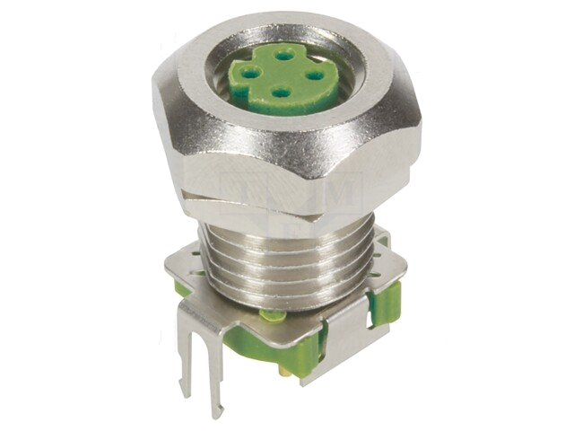 Connector: M8; vrouwelijk; PIN: 4; recht; contact; binnendraad; 4A