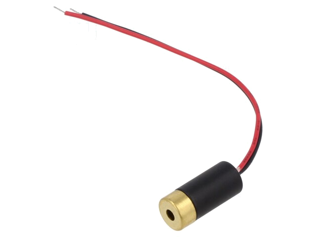 Module: laser; 0,75mW; rood; punt; 650nm; 3÷12VDC; 10÷25mA