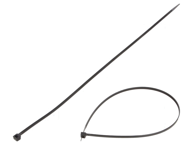 Kabelbinder; L: 430mm; W: 4,8mm; polyamide; 80N; zwart; Ømax: 122,5mm