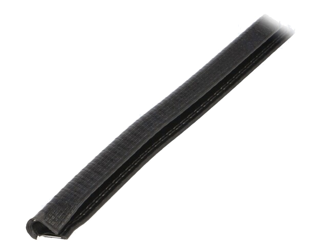 Randbescherming; PVC; L: 10m; zwart; H: 15mm; W: 12mm; industrieel