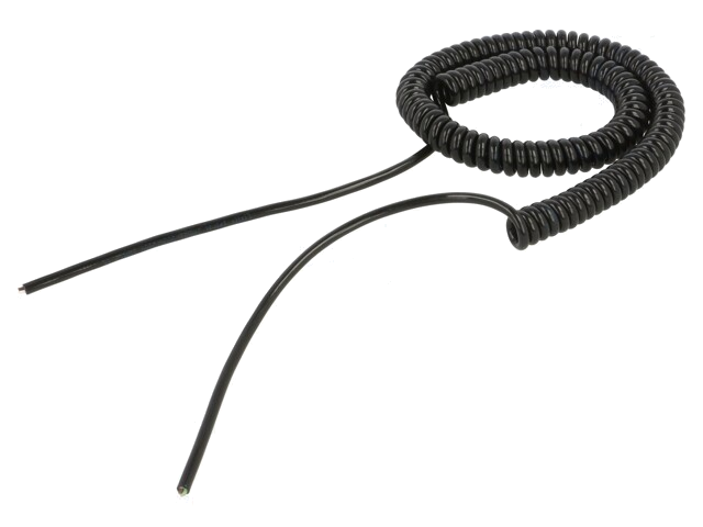 Leiding: spiraalvormig; 3x0,22mm2; niet-afgeschermd; PUR; zwart