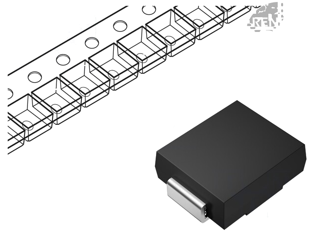 Diode: TVS; 1,5kW; 418÷462V; eenrichtings-; SMC; rol,band; 1.5SMC