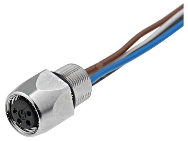 Connector: M8; 0,5m; vrouwelijk; PIN: 4; met kabels; contact; E; 4A