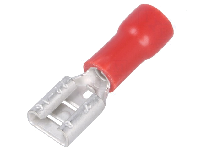 Connector: vlak; 4,8mm; 0,8mm; vrouwelijk; 0,5÷1mm2; klemmen; rood