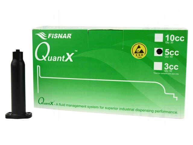 Spuitlichaam; 5ml; zwart; Luer Lock; voor dispensers; QuantX