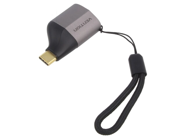 Adapter; DisplayPort 1.2; verguld; grijs; Mat.beh: ABS,aluminium