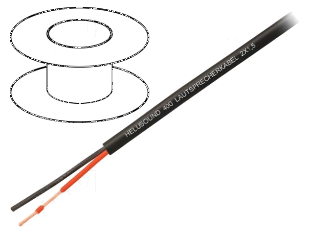 Leiding: voor luidsprekers; HELUSOUND® 400; 4x4mm2; koord; Cu