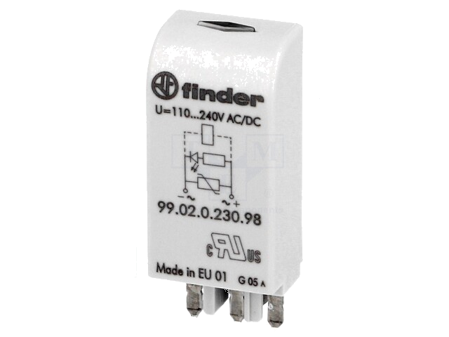 Beveiligingsmodule; socket; Signalering: LED; Kleur: groen
