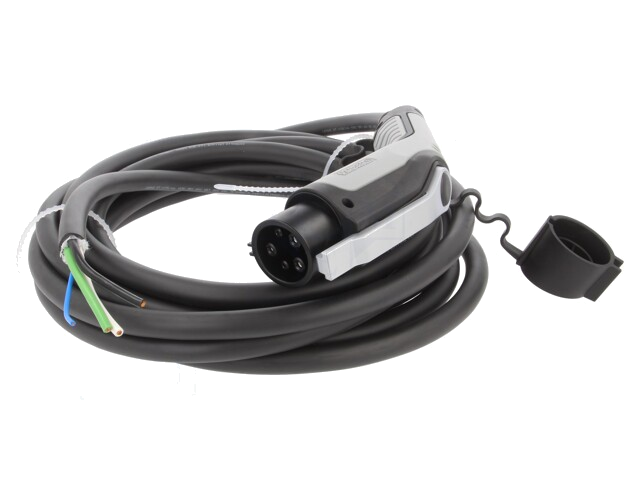 Kabel: eMobility; 1x18AWG,3x10AWG; 250V; 8kW; IP44; draden,Type 1