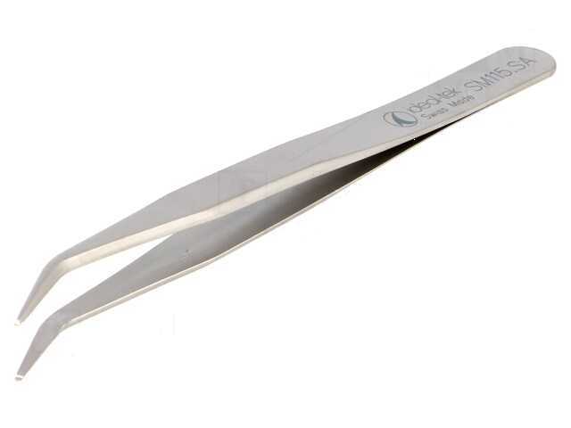 Pincet; 120mm; Bladen: gebogen; SMD