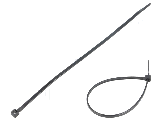 Kabelbinder; L: 150mm; W: 2,5mm; polyamide; 80N; zwart; Ømax: 35mm