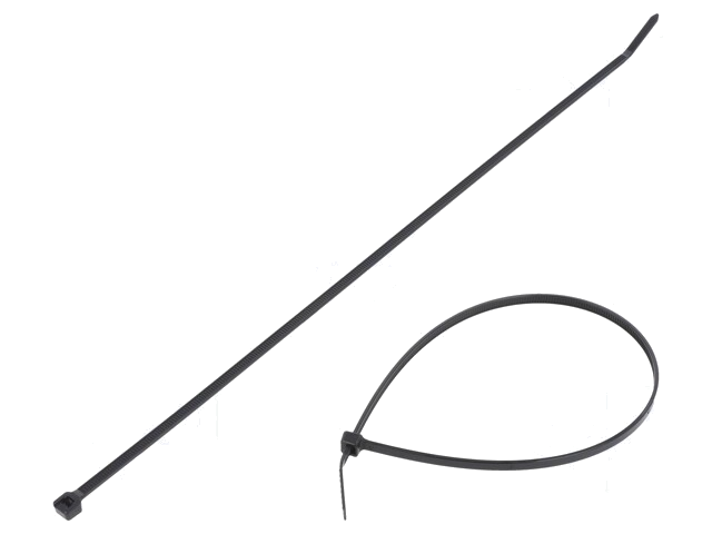 Kabelbinder; L: 290mm; W: 3,7mm; polyamide; 178N; zwart; Ømax: 76mm