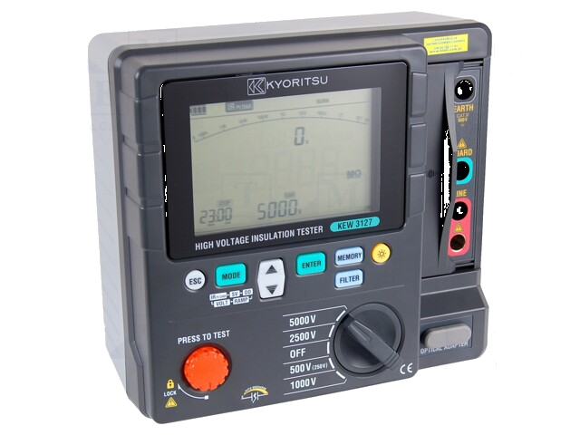 Meter: isolatieweerstand; LCD; VAC: 30÷600V; VDC: 30÷600V; IP65