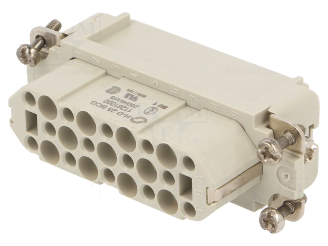 Connector: HDC; vrouwelijk; EPIC H-D; PIN: 26; 25+PE; maat H-A 16