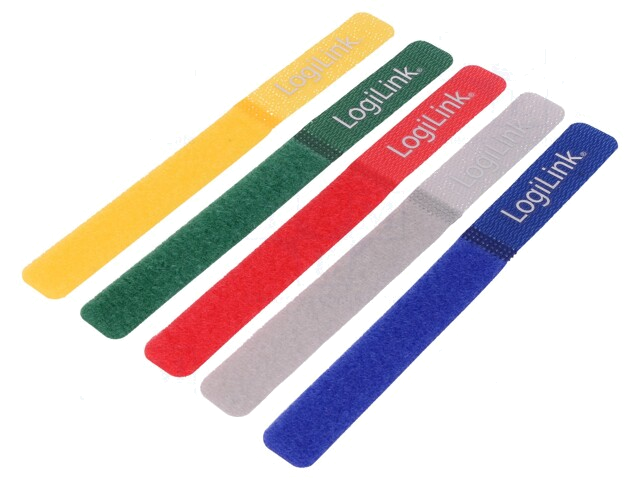 Klittenband kabelbinder; L: 180mm; W: 20mm; 5st.