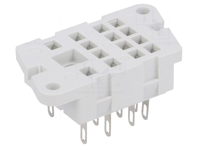 Socket; PIN: 14; 6A; 250VAC; op paneel; solderen; Serie: R4,R4N