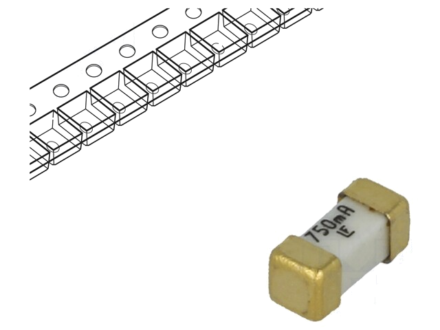 Zekering: smeltveiligheid; super snel; 750mA; 125VAC; 125V; 125VDC