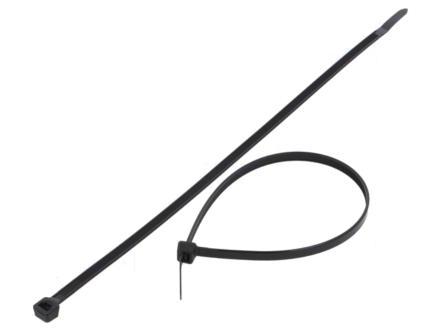 Kabelbinder; L: 250mm; W: 4,8mm; polyamide; 333N; zwart; Ømax: 66mm