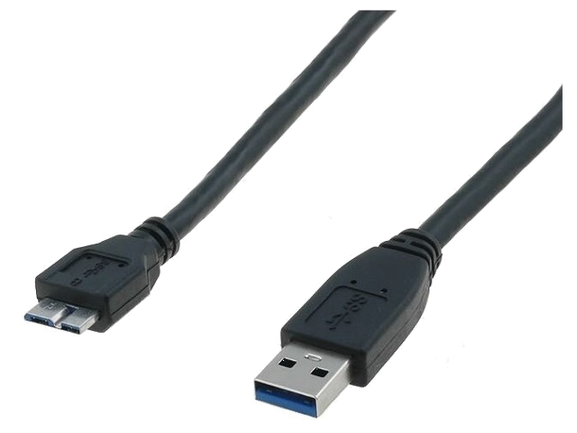 Kabel; USB 3.0; USB-A-stekker,USB B-microstekker; vernikkeld