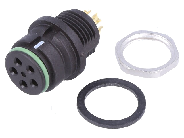 Connector: rond; contact; 720; vrouwelijk; PIN: 5; verguld; 5A; IP67