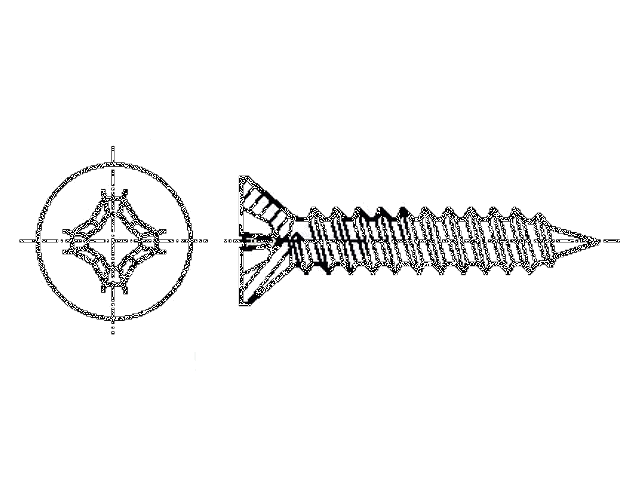 Schroef; 2,9x9,5; Kop: verzonken; Phillips; PH1; ISO 7050; PN 83114