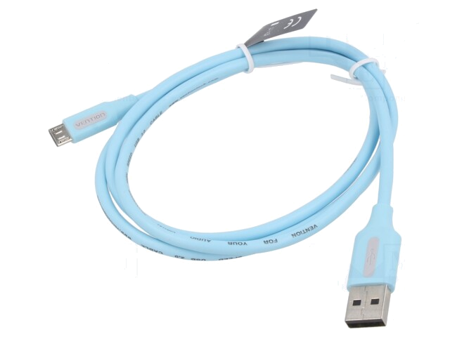 Kabel; USB 2.0; USB-A-stekker,USB B-microstekker; vernikkeld; 1m