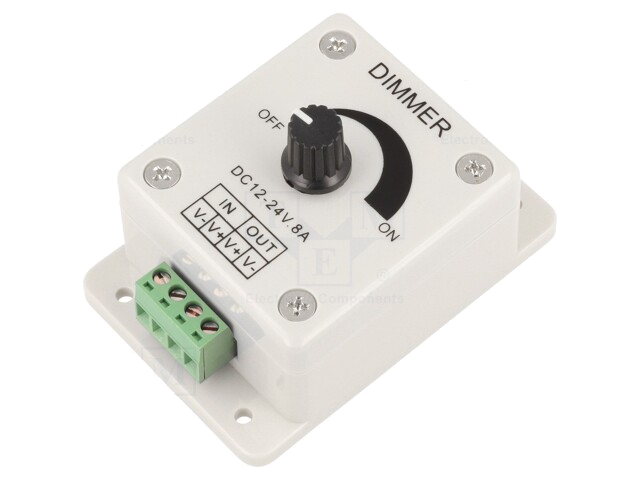 Dimmer; helderheidsregeling,regeling met een potentiometer