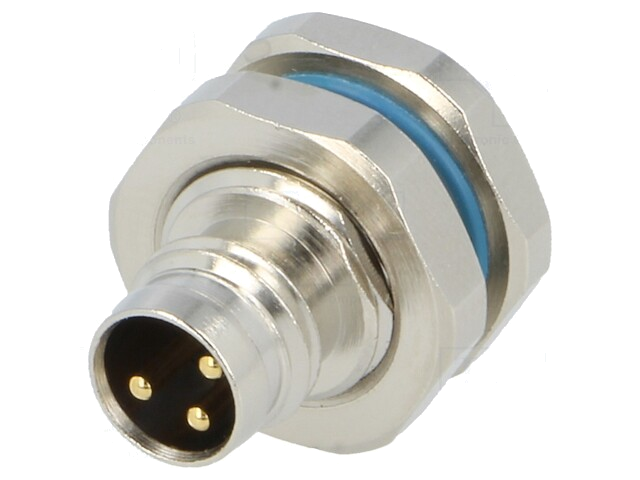 Connector: M8; mannelijk; PIN: 3; voor paneel,gedraaid; contact