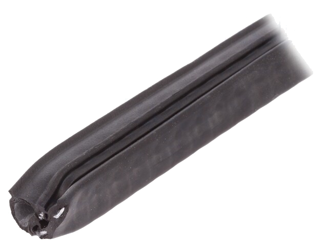 Randbescherming; EPDM; L: 5m; zwart; H: 13mm; W: 11mm; -40÷100°C