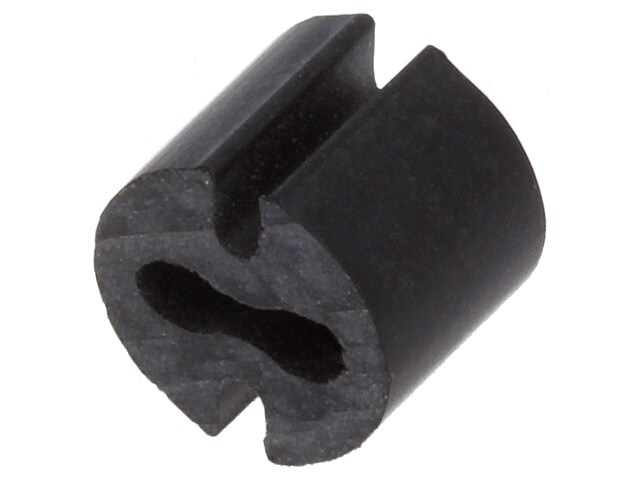 Afstandbus; LED; Øext: 4,8mm; ØLED: 3mm; L: 4mm; zwart; UL94V-0