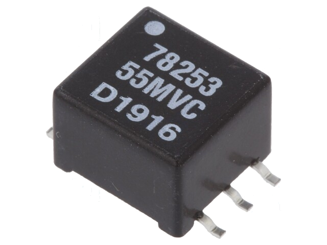 Transformator: ingegoten; 1VA; 5V; 5V; voor omvormers; 200mA; SMD