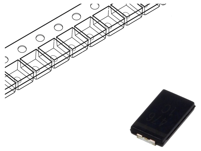 Condensator: hybride; 47uF; 16VDC; 2917; ESR: 40mΩ; ECAS; SMD; ±20%